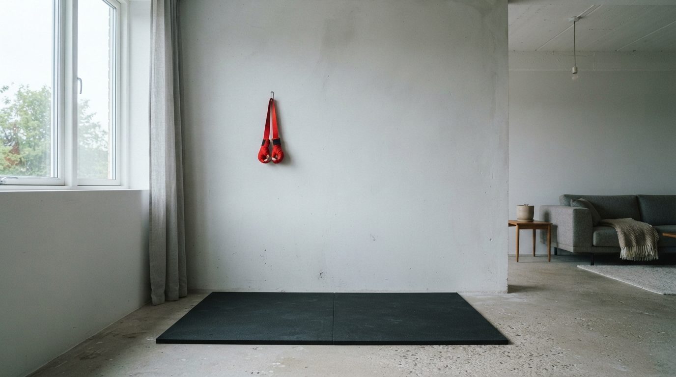 Stemningsbillede til guiden: Et træningshjørne i hjemmet: gulv, loftshøjde og hensyn til naboer